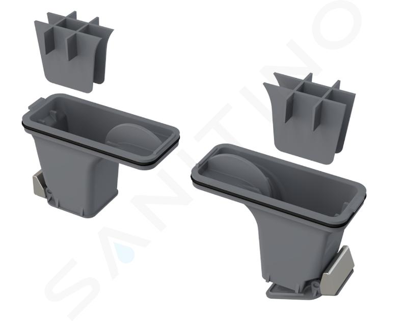 Alcadrain Accessori - Set di tappi antiodore combinati per canaline in acciaio inox P095