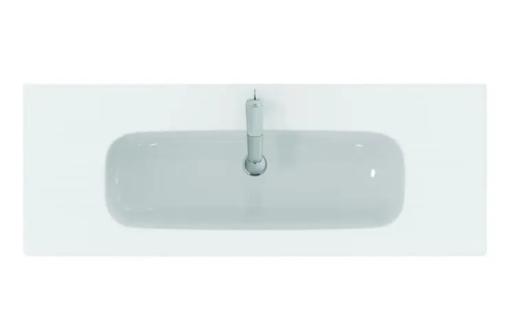 Lavabo Rotondo In Ceramica 41x41x14.5 Cm - Con Foro Rubinetto E Troppopieno, Per Bagno Ospiti O Lavanderia