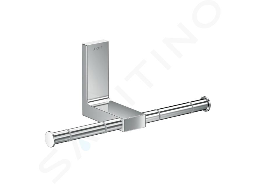 Axor Universal Rectangular - Suport dublu pentru hârtie igienică, crom 42657000