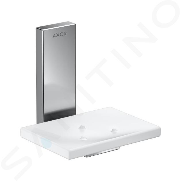 Axor Universal Rectangular - Portasaponetta con supporto, bianco/cromo 42605000