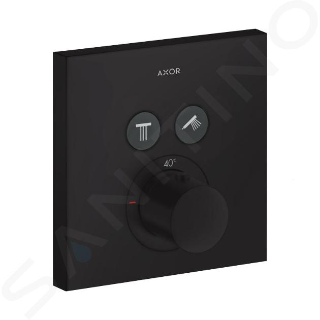 Axor ShowerSelect - Grifo termostático para 2 dispositivos, negro mate 36715670