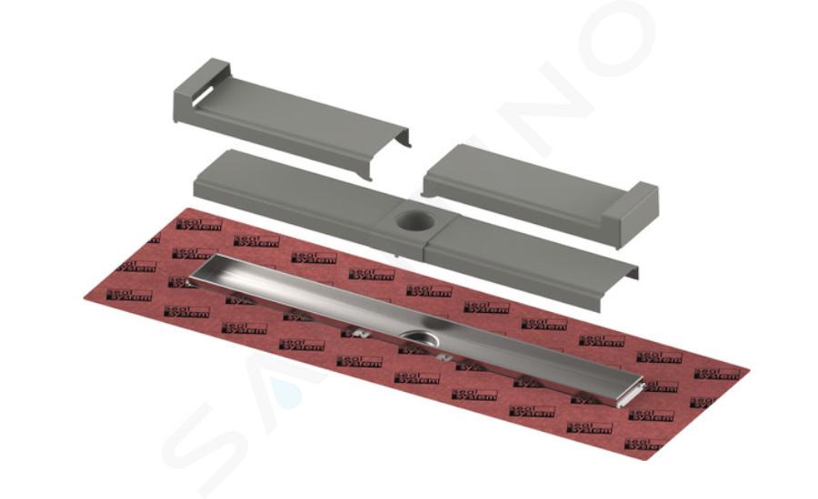 Tece TECEdrailine-Evo - Canaleta de ducha Evo 1200 mm, para montaje en pared, tapa protectora, acero inoxidable 601202