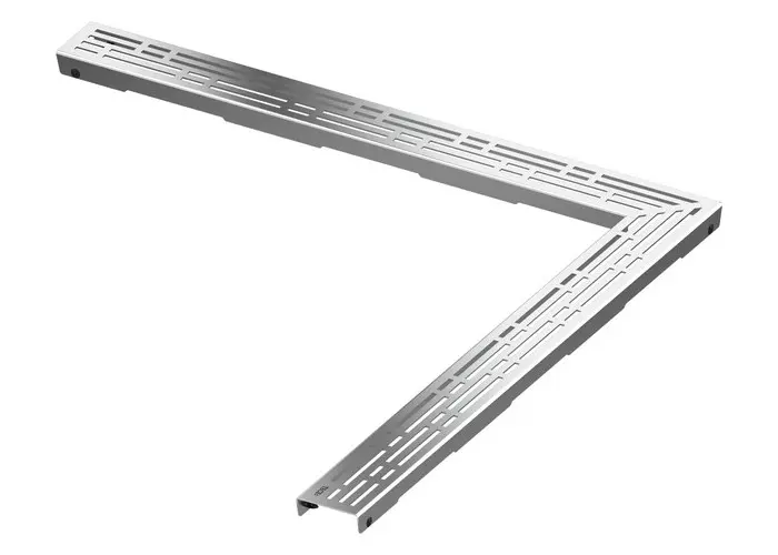 Tece TECEdrainline - Grille pour caniveau à douche d'angle 1000 mm, acier inoxydable poli 611010