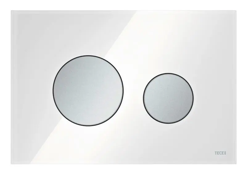 Tece TECEloop - Süllyesztett vezérlés, fehér üveg/matt króm 9240659