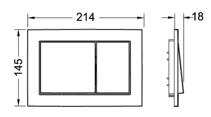 Tece TECEbase - WC-Betätigungsplatte, Chrom matt 9240702 | Sanitino.de