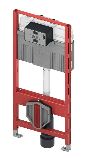 Tece TECEprofil - Inbouwframe voor hangend toilet met spoelreservoir Uni, met geïntegreerde spoelfunctie, bouwhoogte 1,12 m 9300100