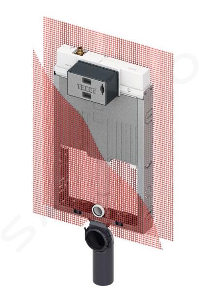 Tece TECEbox - Modulo di installazione per WC sospesi, con casetta Octa II, 8 cm, altezza di montaggio 1,07 m 9370501