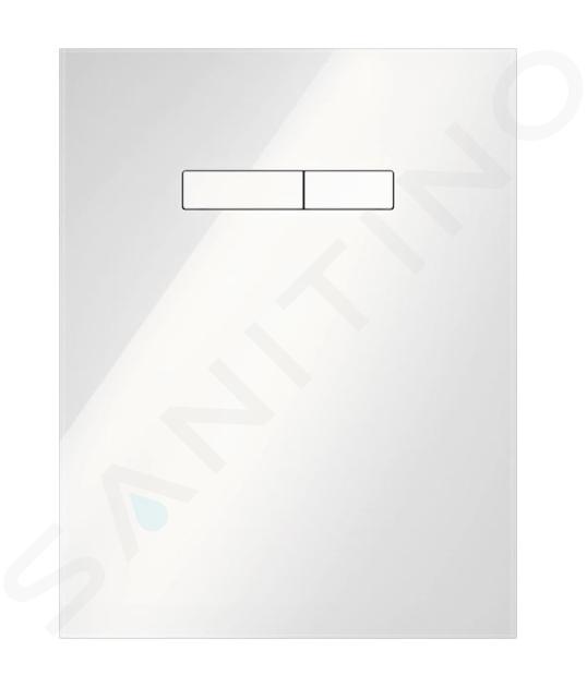 Tece TECElux - Placă frontală superioară din sticlă cu control manual de spălare, sticlă albă/albă 9650000