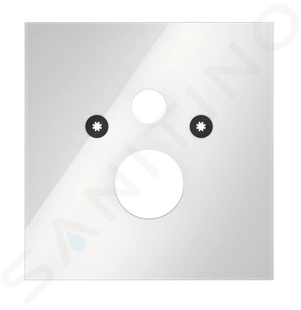 Tece TECElux - Piastra inferiore in vetro per WC standard, passo 180 mm, vetro bianco 9650100