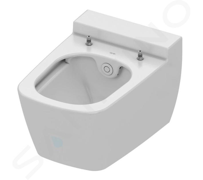 Le WC Suspendu Design avec Inox Hygiène est un bidet moderne RimOff avec  robinet integré chaud