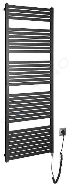 Aqualine Verwarming - Radiator TONDI-E 600x1690 mm, 800W, zwart mat DE496T