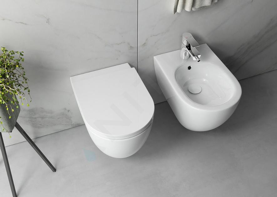 Sapho Isvea Purity - WC suspendu avec douchette de bidet, blanc