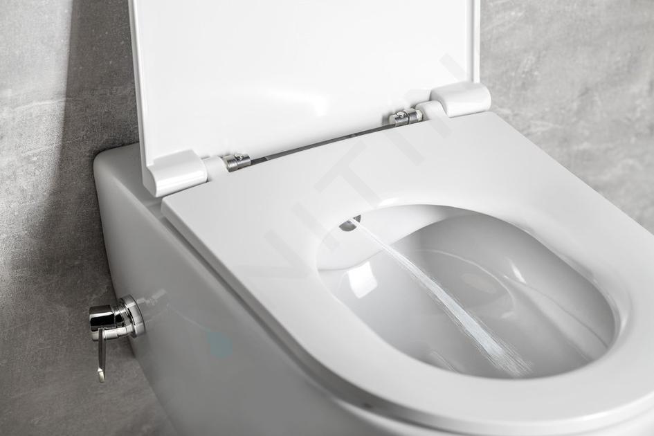 Sapho Isvea Purity - WC suspendu avec douchette de bidet, blanc  10PL02007-DL