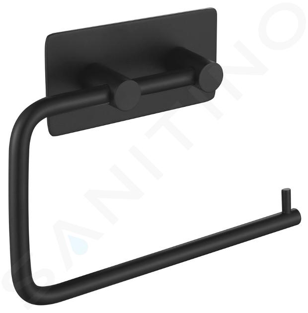 Sapho Accesorios - Portarrollos de papel higiénico autoadhesivo, negro mate 33211