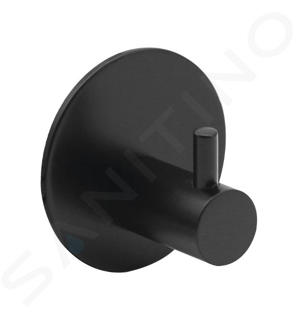 Sapho Accessoires - Patère autocollant, noir mat 32204