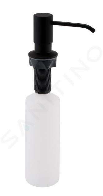 Sapho Accessori - Distributore di sapone da incasso, nero opaco SP023B