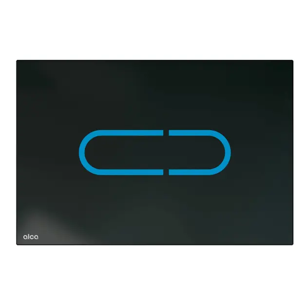 Levně Alca Ovládací tlačítka - Elektronické ovládání splachování, s podsvícením, pro instalační moduly Slim, sklo/černá NIGHT LIGHT-1-SLIM