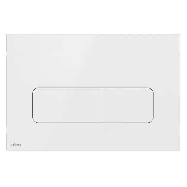 Alcadrain Flat - Ovládanie splachovania, lesklá biela MOON-WHITE
