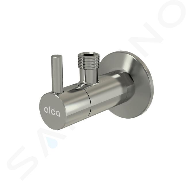 Alcadrain Tapkraan - Vanne d'angle avec filtre, nickel brillant ARV001-N-P