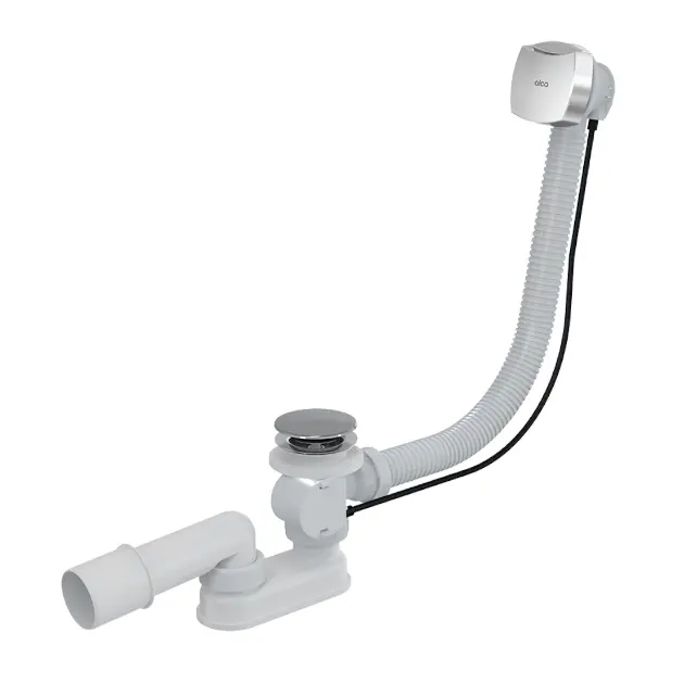 Alca - Badafvoer- en overloopset, lengte 1000 mm, chroom A51CRM-100