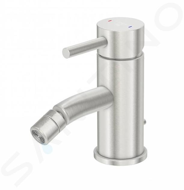 Steinberg 100 - Miscelatore per bidet, con sistema di scarico, nickel spazzolato 100 1300 BN