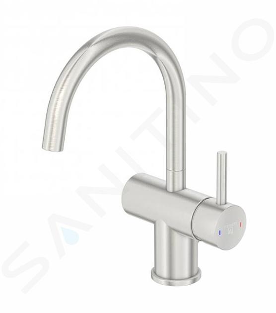 Steinberg 100 - Miscelatore da lavabo, con sistema di scarico, nickel spazzolato 100 1500 BN