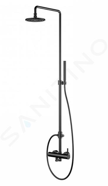 Steinberg 100 - Sprchový set s baterií, průměr 20 cm, matná černá 100 2760 S