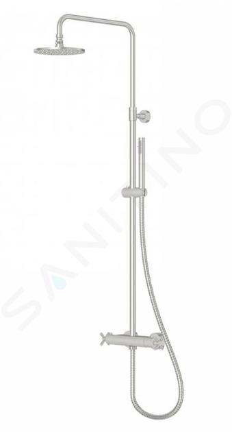 Steinberg 250 - Set de douche avec thermostat, diamètre 200 mm, nickel brossé 250 2721 BN