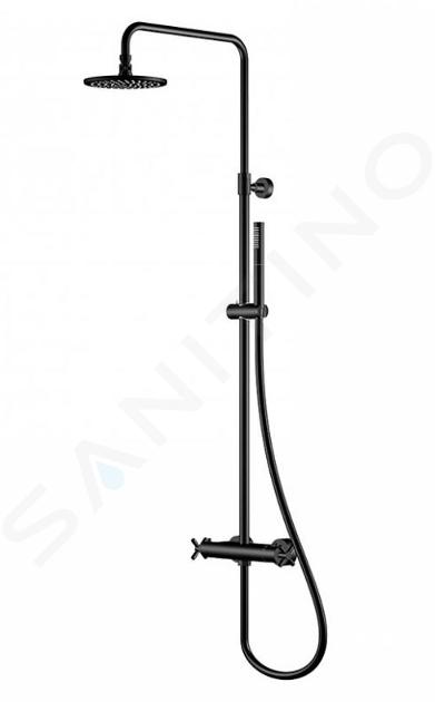 Steinberg 250 - Sprchový set s termostatem, průměr 20 cm, matná černá 250 2721 S