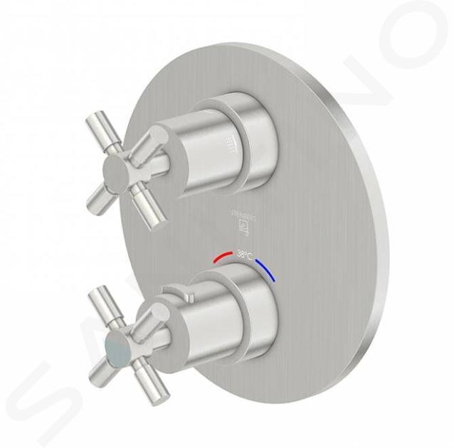 Steinberg 250 - Miscelatore termostatico ad incasso per 2 utenze, nickel spazzolato 250 4133 3 BN