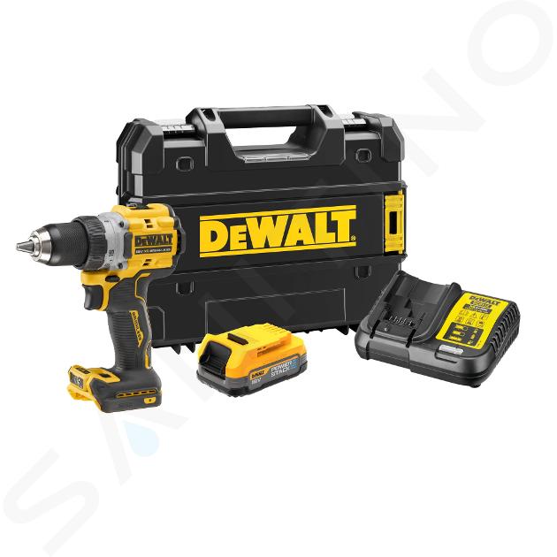 DeWALT Narzędzia - Wiertarka 18 V, 1x akumulator POWERSTACK 1,7 Ah DCD800E1T