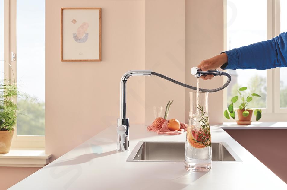 Serie Grohe Bauedge GROHE Grifería BAUCURVE Cromo Monomando Cocina