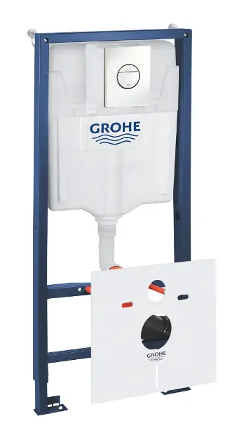 Grohe Rapid SL - Instalacja podtynkowa ze zbiornikiem do wiszącej miski WC, zestawem Fresh i przyciskiem Skate Cosmopolitan, chrom 39451000