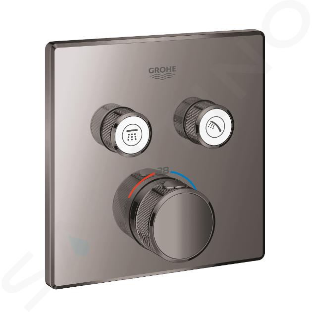 Grohe Grohtherm SmartControl - Miscelatore termostatico ad incasso a 2 utenze, Hard Graphite 29124A00