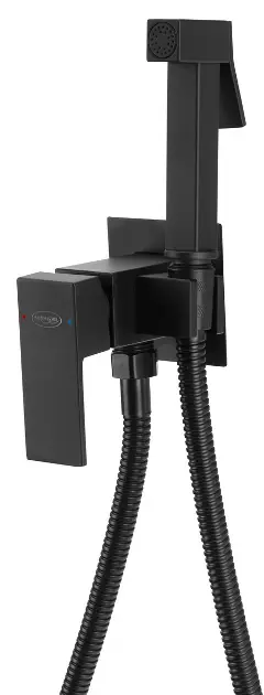 Aqualine - Concealed bidet tap, with bidet spray, matte black SK301B