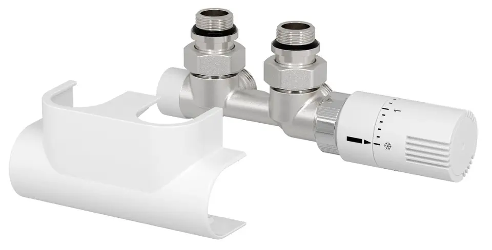 Valvole Angolari Per Radiatore A Doppia Alimentazione - Cromato - Foto 6