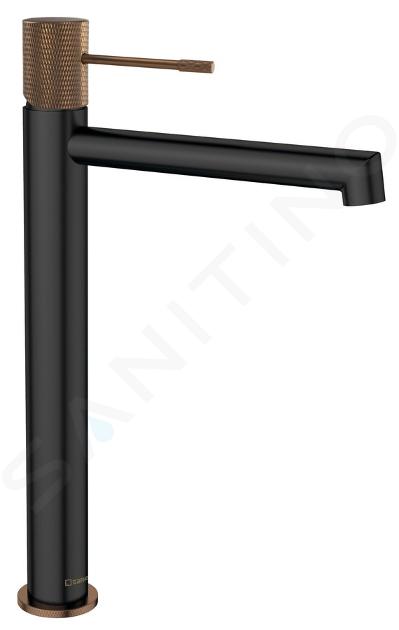 Sapho Solaris - Grifo de lavabo, negro mate/cobre WD006PG