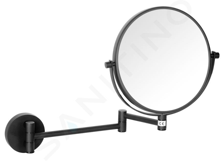 Sapho X-Round - Miroir cosmétique, noir XR006B