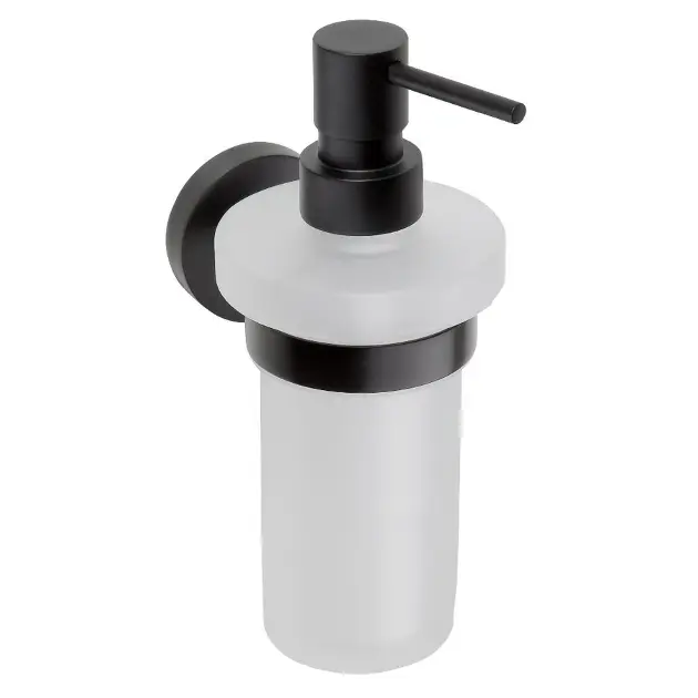 Levně Sapho X-Round - Dávkovač mýdla s držákem, matné sklo/černá XR101B