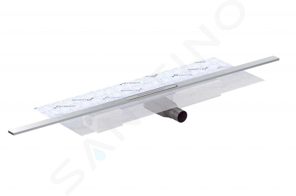 I-Drain AIO - Canaleta de ducha con rejilla, longitud 12 cm, con impermeabilización, acero inoxidable ID5A11501AIO1