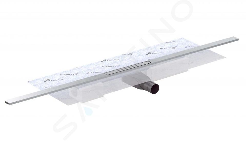 I-Drain AIO - Canaleta de ducha con impermeabilización, longitud 95 cm, con rejilla, acero inoxidable ID5A09501AIO1