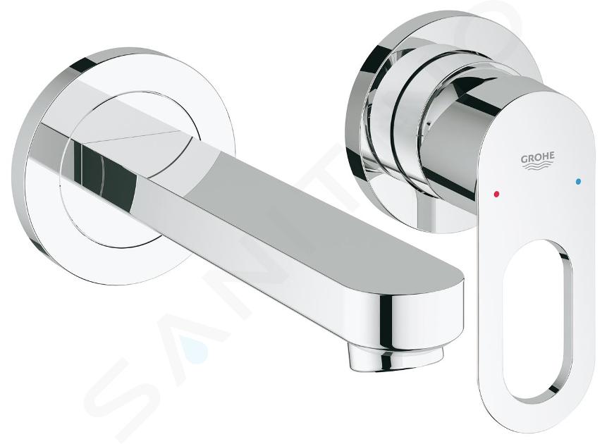 Grohe BauLoop - 2- gats inbouw wastafelkraan met inbouwdeel, chroom 20289000