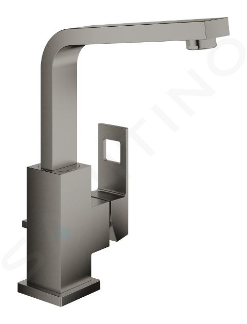 Grohe Eurocube - Miscelatore per lavabo, con sistema di scarico, Hard Graphite spazzolata 23135AL0