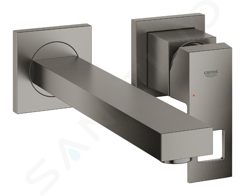 Grohe Eurocube - Inbouw wastafelkraan, 2-gats installatie, geborsteld Hard Graphite 23447AL0