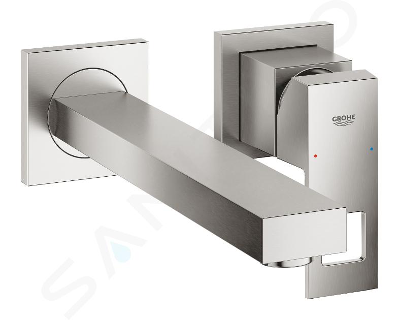 Grohe Eurocube - Inbouw wastafelkraan, 2-gats installatie, supersteel 23447DC0