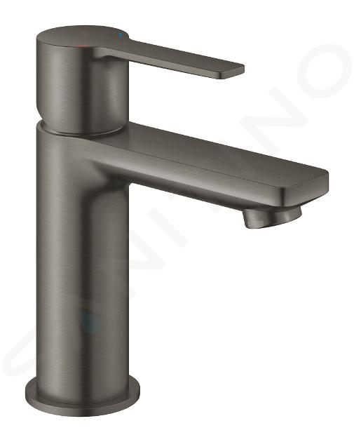 Grohe Lineare - Miscelatore da lavabo, con sistema di scarico Push-Open, Hard Graphite spazzolata 23791AL1