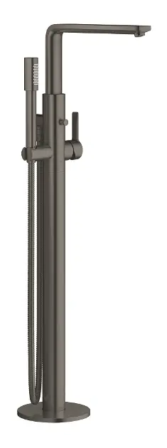 Levně Grohe Lineare - Vanová baterie do podlahy, s příslušenstvím, kartáčovaný Hard Graphite 23792AL1