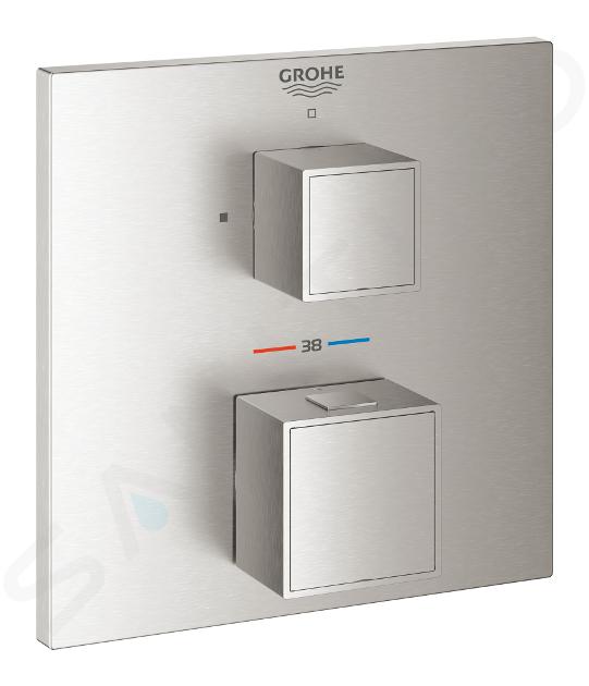 Grohe Grohtherm Cube - Baterie termostatată de duș cu montare încastrată, supersteel 24153DC0