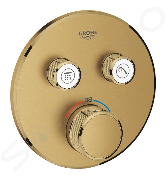 Grohe Grohtherm SmartControl - Miscelatore doccia termostatico ad incasso, 2 utenze, Cool Sunrise spazzolato 29119GN0