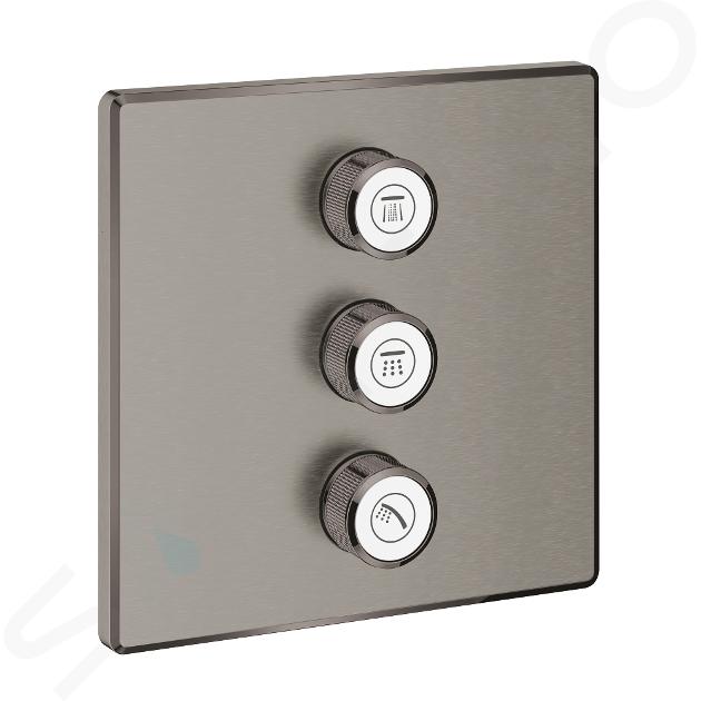 Grohe Grohtherm SmartControl - Grifo empotrado para 3 dispositivos, Hard Graphite cepillado 29127AL0